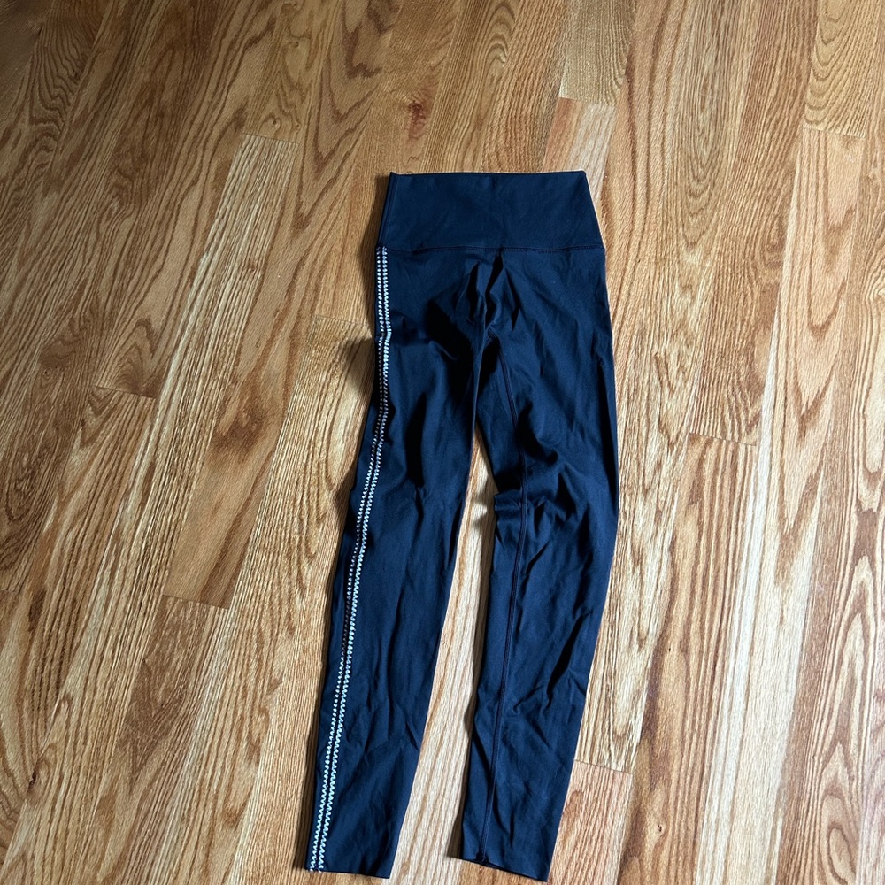 Aerie Black Leggings with Side Detail